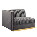 Sanguine Channel Tufted Performance Velvet Modular Sectional Sofa Left-Arm Chair by Modway