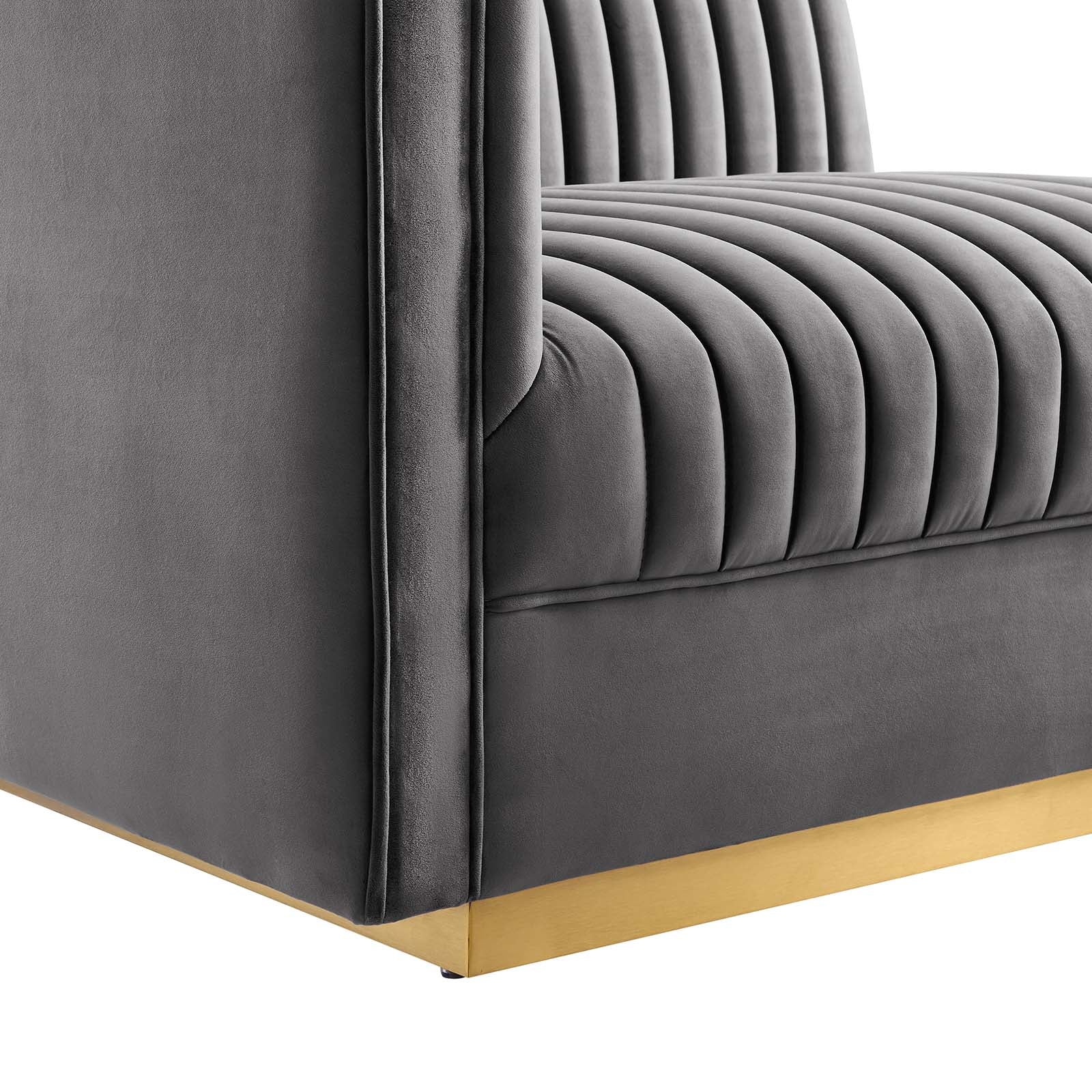 Sanguine Channel Tufted Performance Velvet Modular Sectional Sofa Left-Arm Chair by Modway