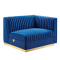 Sanguine Channel Tufted Performance Velvet Modular Sectional Sofa Right-Arm Chair by Modway