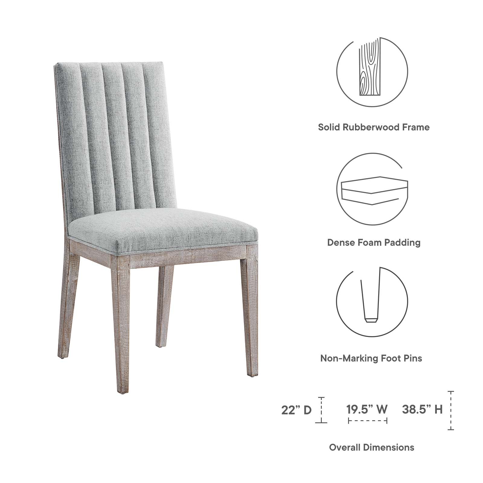 Maisonette French Vintage Tufted Fabric Fabric Dining Side Chair by Modway