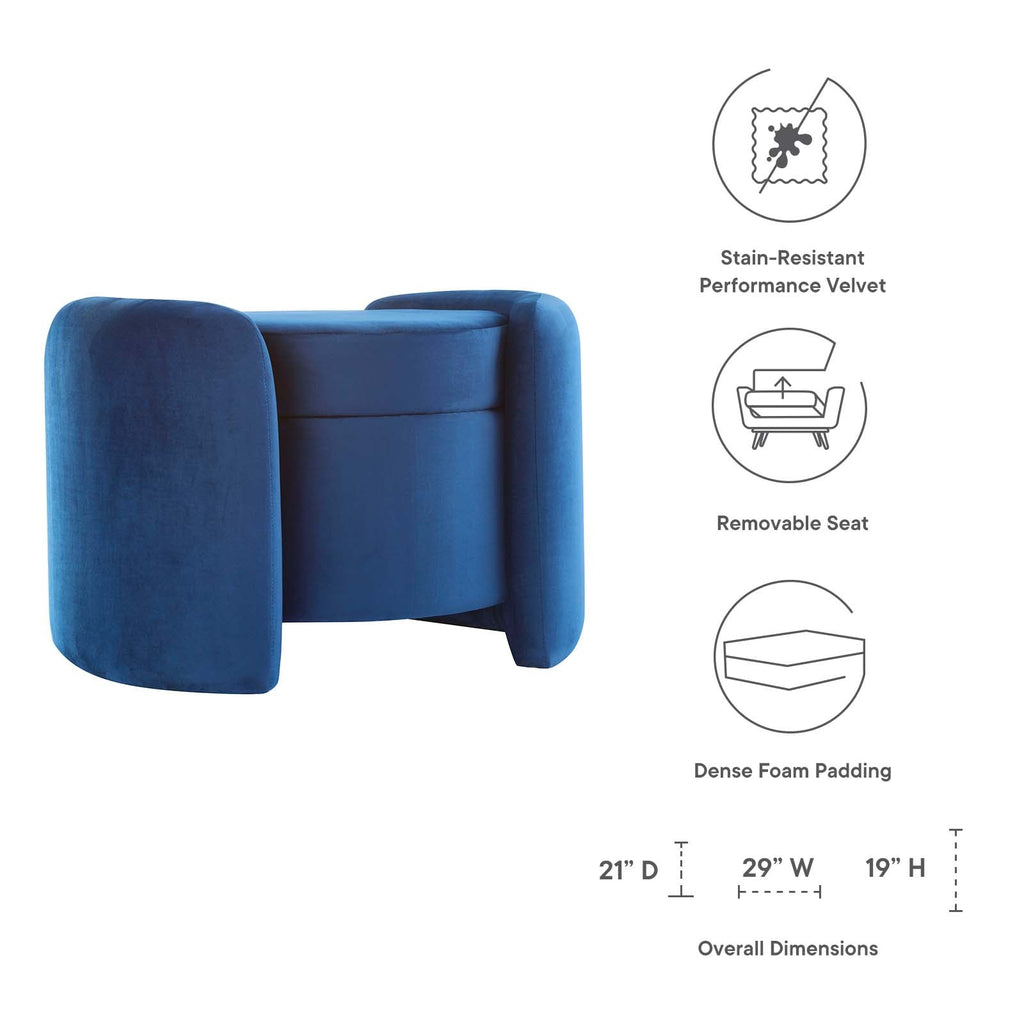 Nebula Upholstered Performance Velvet Ottoman by Modway