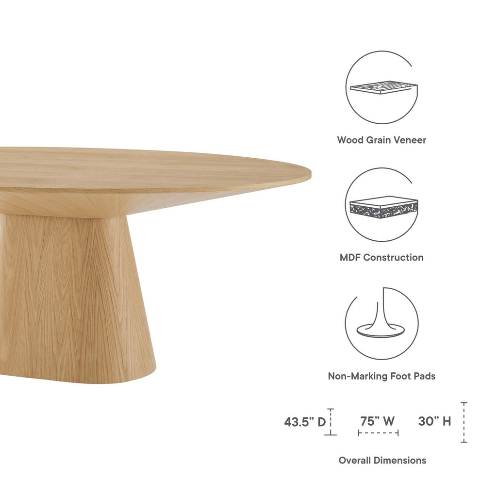 Provision 75" Oval Dining Table by Modway