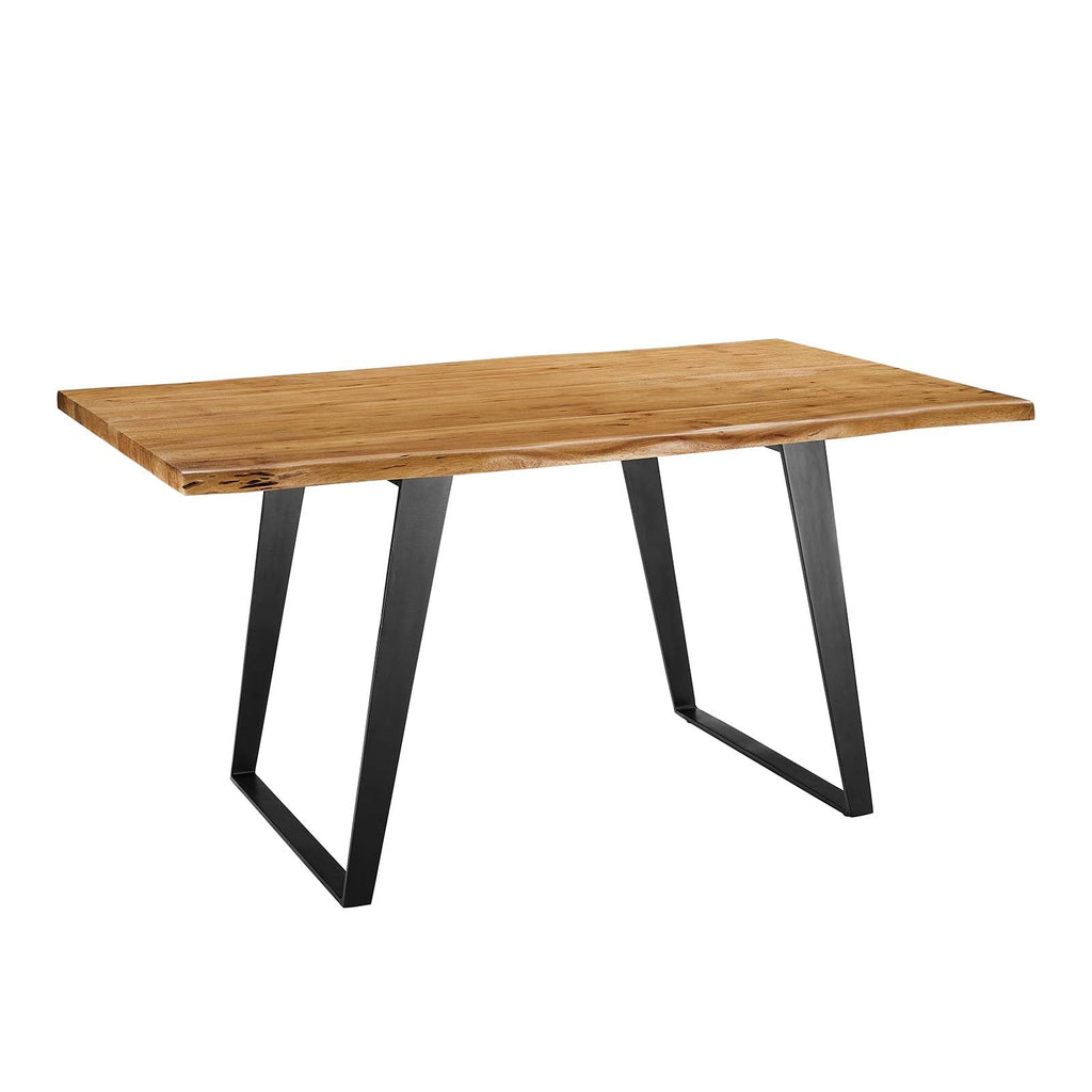 Viggo 60" Live Edge Acacia Wood Acacia Wood Dining Table by Modway