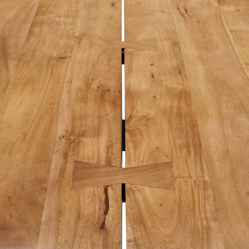 Viggo 74" Live Edge Acacia Wood Dining Table by Modway