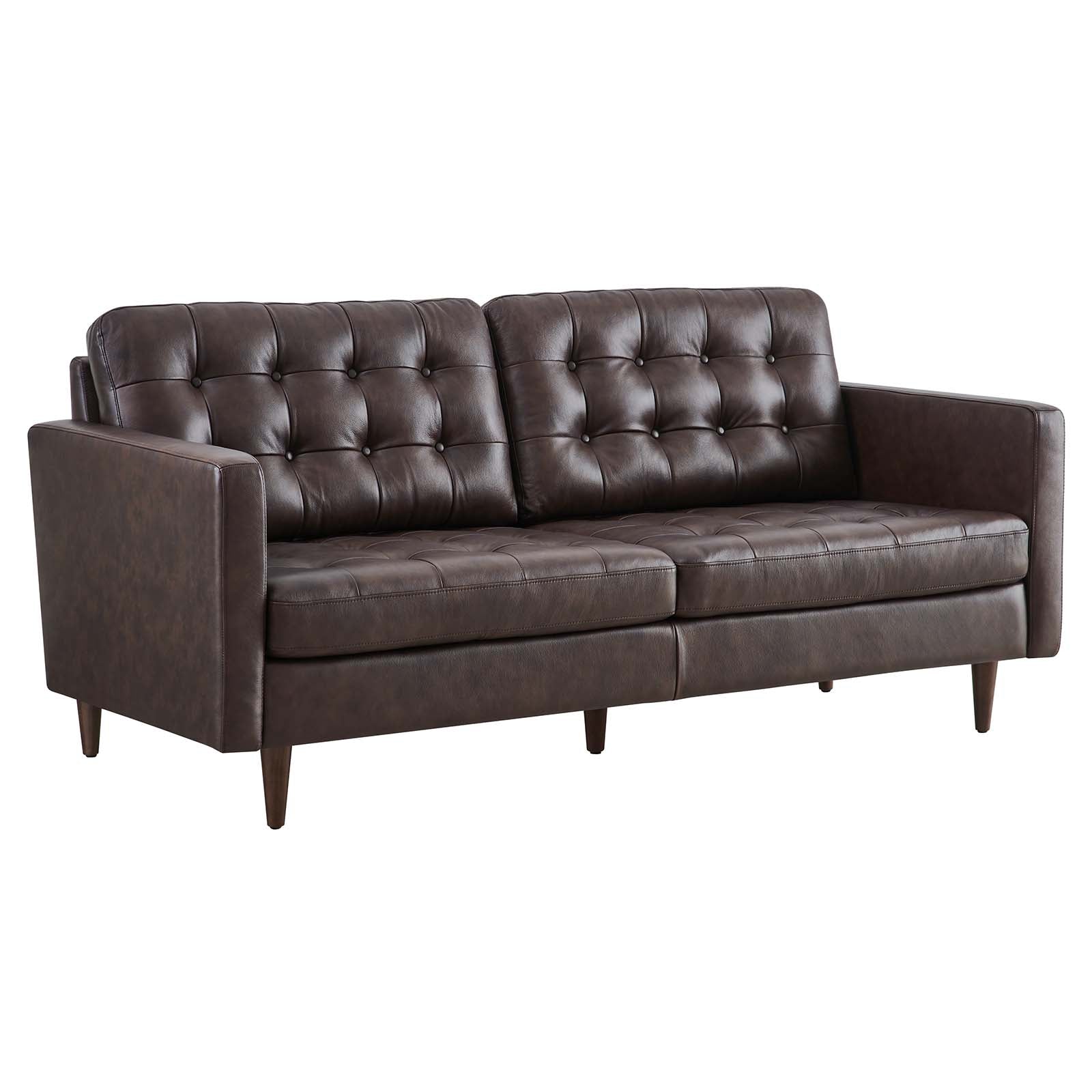 Exalt Tufted Leather Sofa by Modway