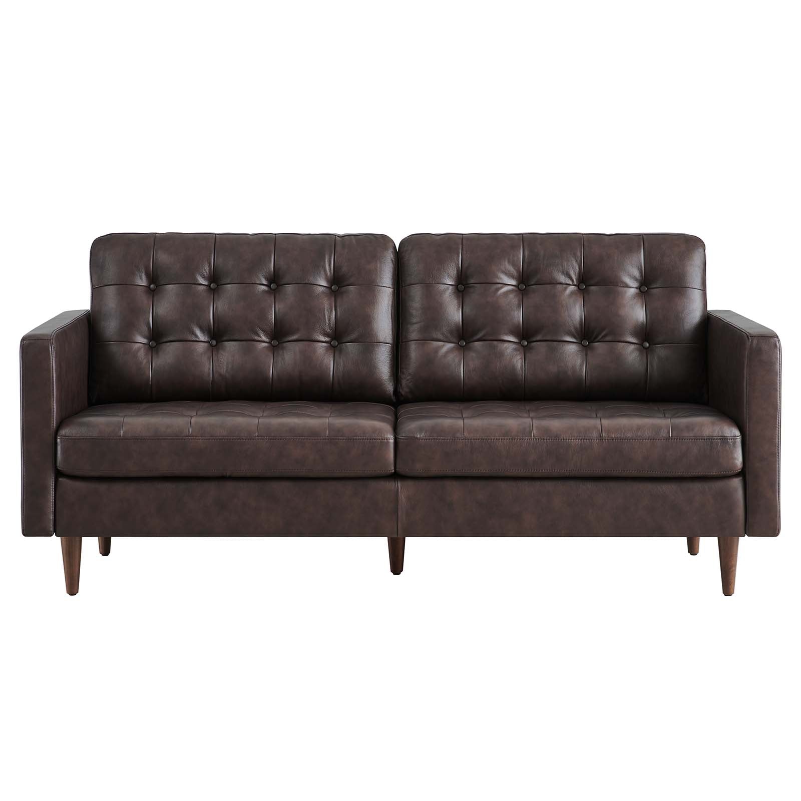 Exalt Tufted Leather Sofa by Modway