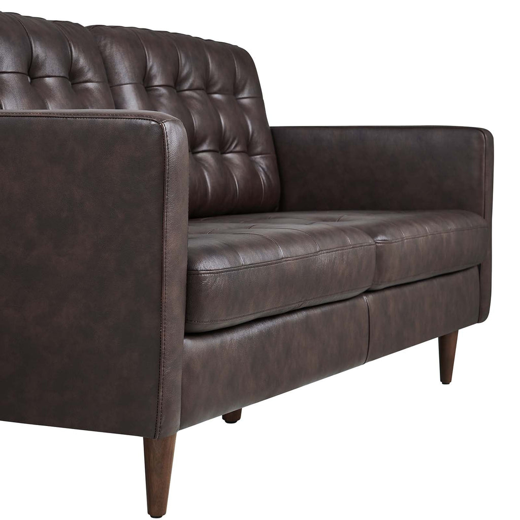 Exalt Tufted Leather Sofa by Modway