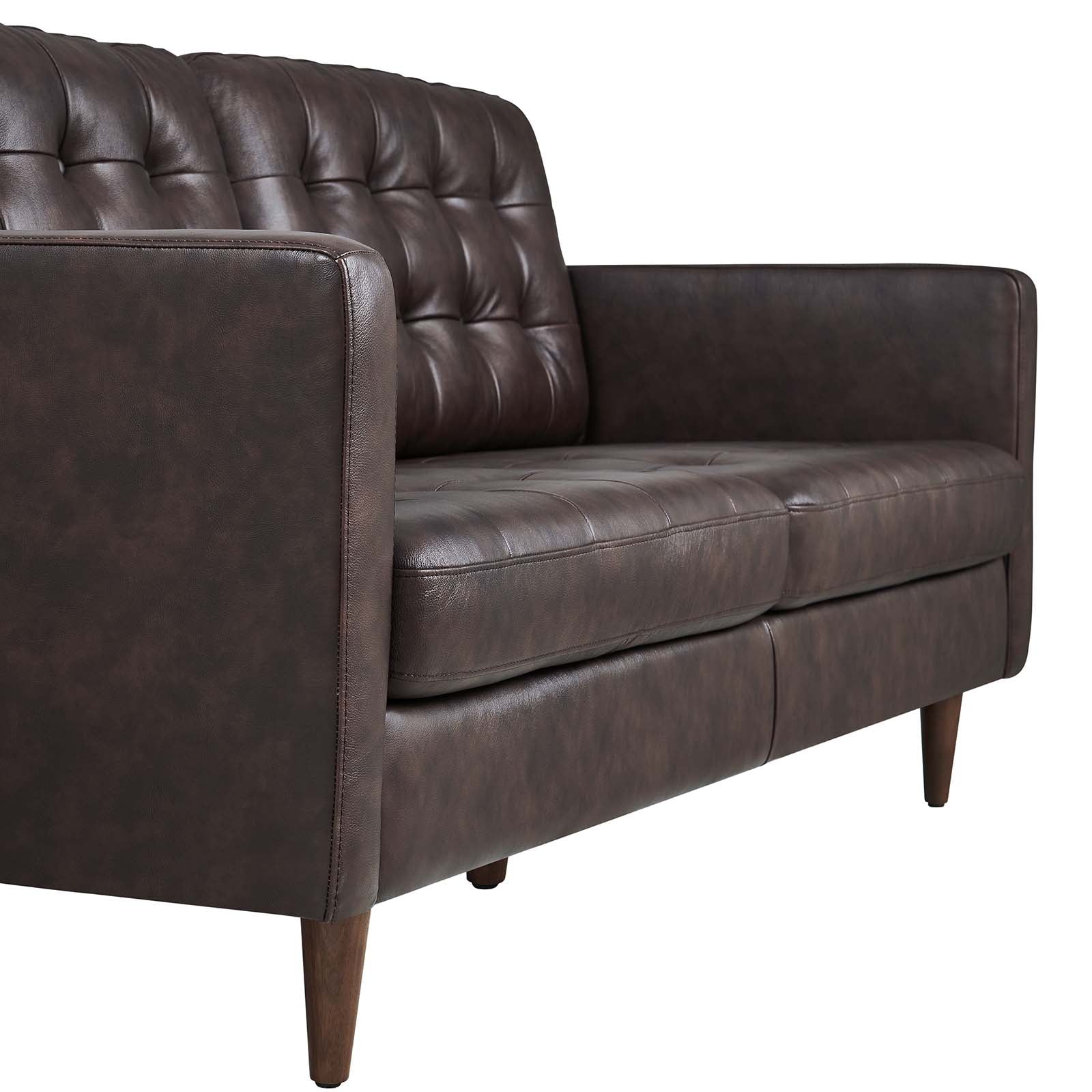 Exalt Tufted Leather Sofa by Modway