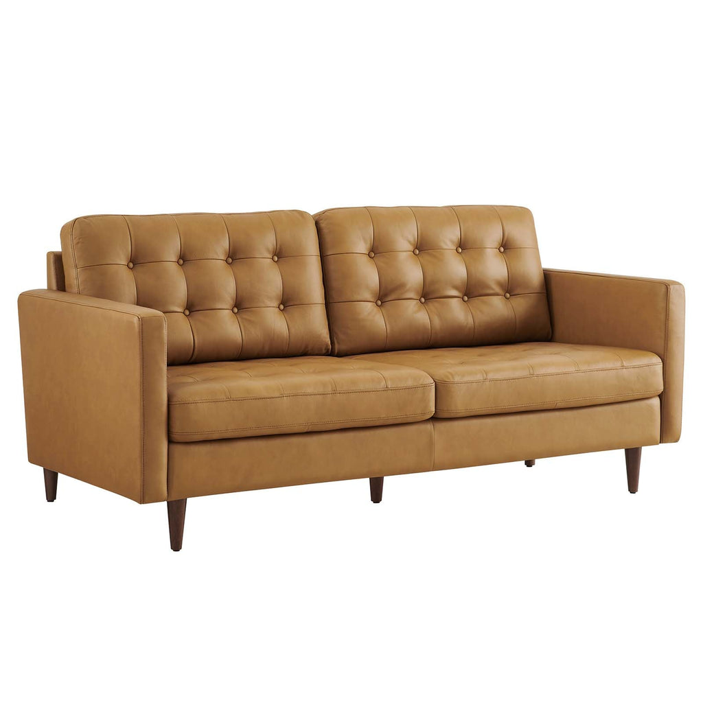 Exalt Tufted Leather Sofa by Modway