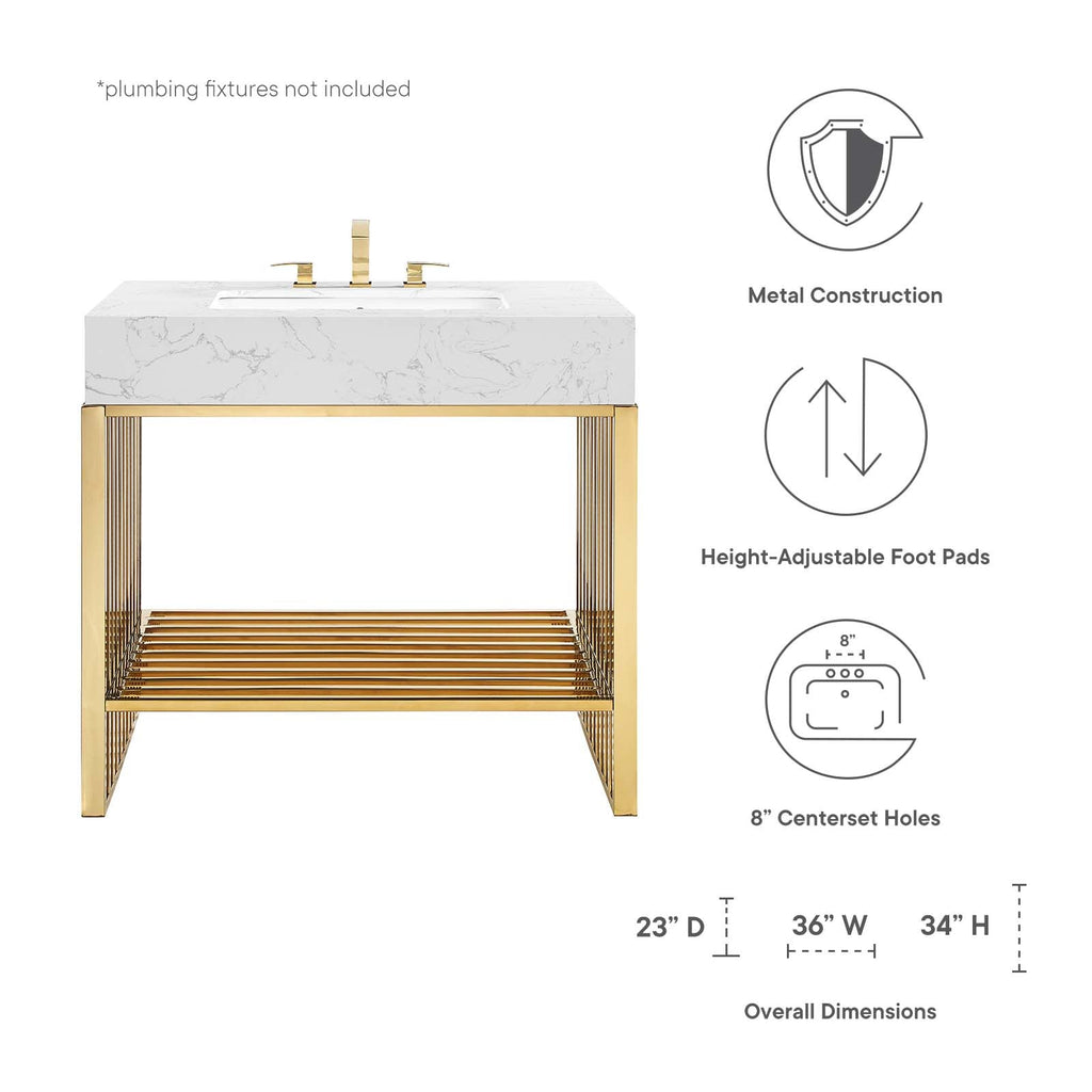 Gridiron 36" Bathroom Vanity by Modway