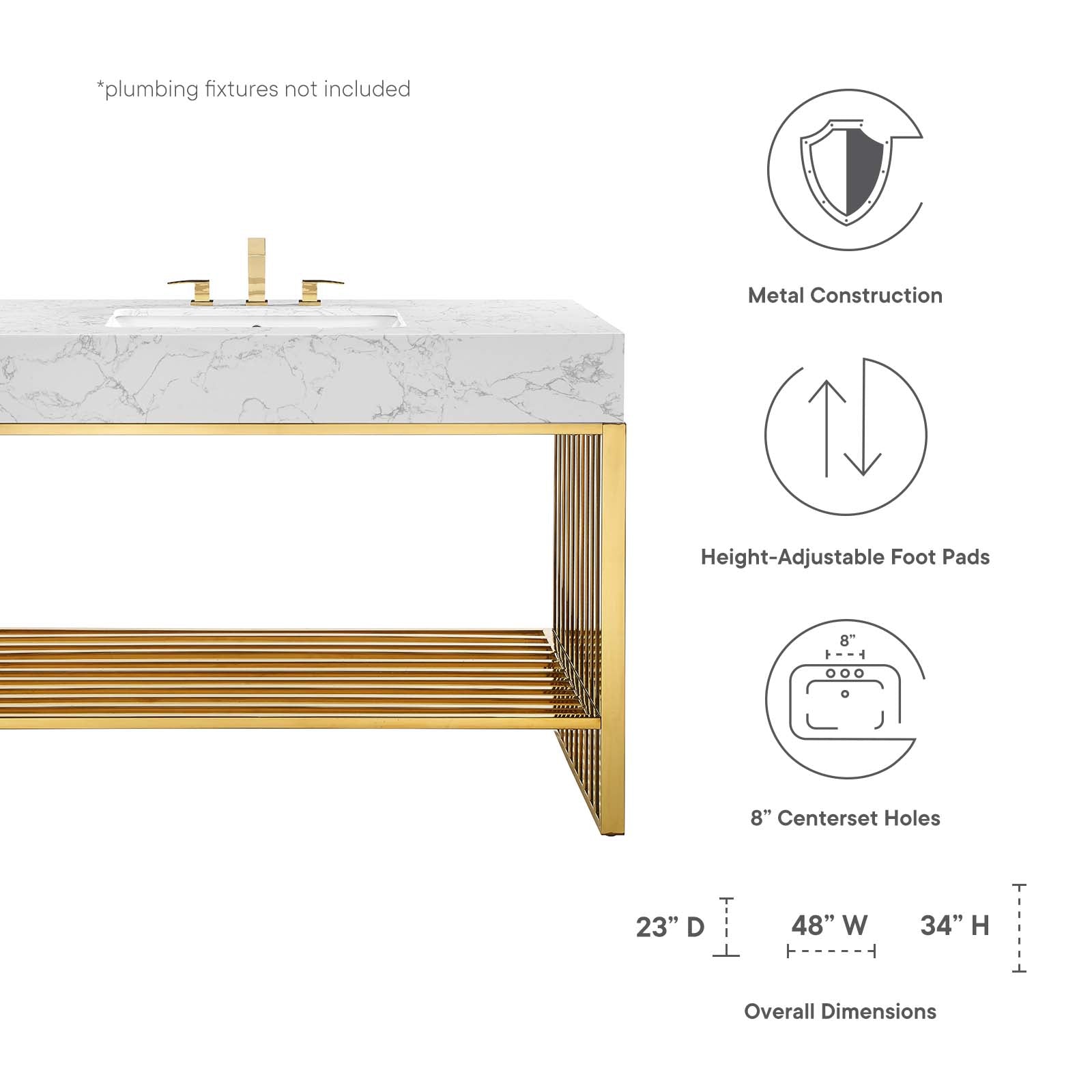 Gridiron 48" Bathroom Vanity by Modway
