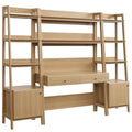 Bixby 3-Piece Wood Office Desk and Bookshelf by Modway
