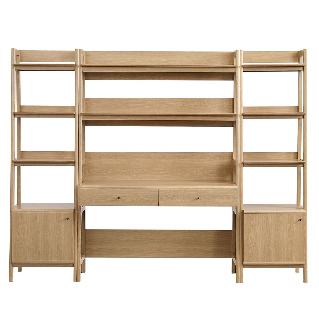 Bixby 3-Piece Wood Office Desk and Bookshelf by Modway