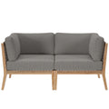 Clearwater Outdoor Patio Teak Wood Loveseat by Modway
