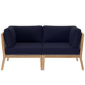 Clearwater Outdoor Patio Teak Wood Loveseat by Modway