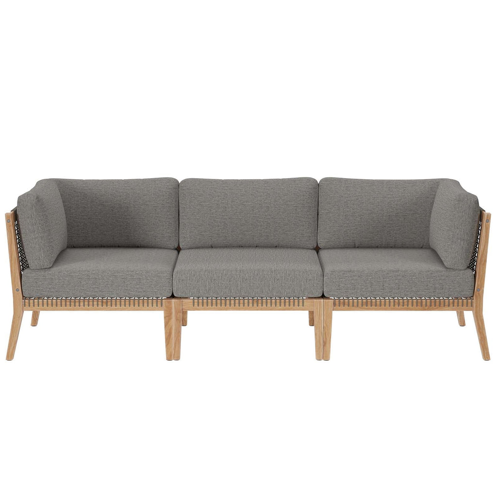 Clearwater Outdoor Patio Teak Wood Sofa by Modway