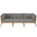 Clearwater Outdoor Patio Teak Wood Sofa by Modway