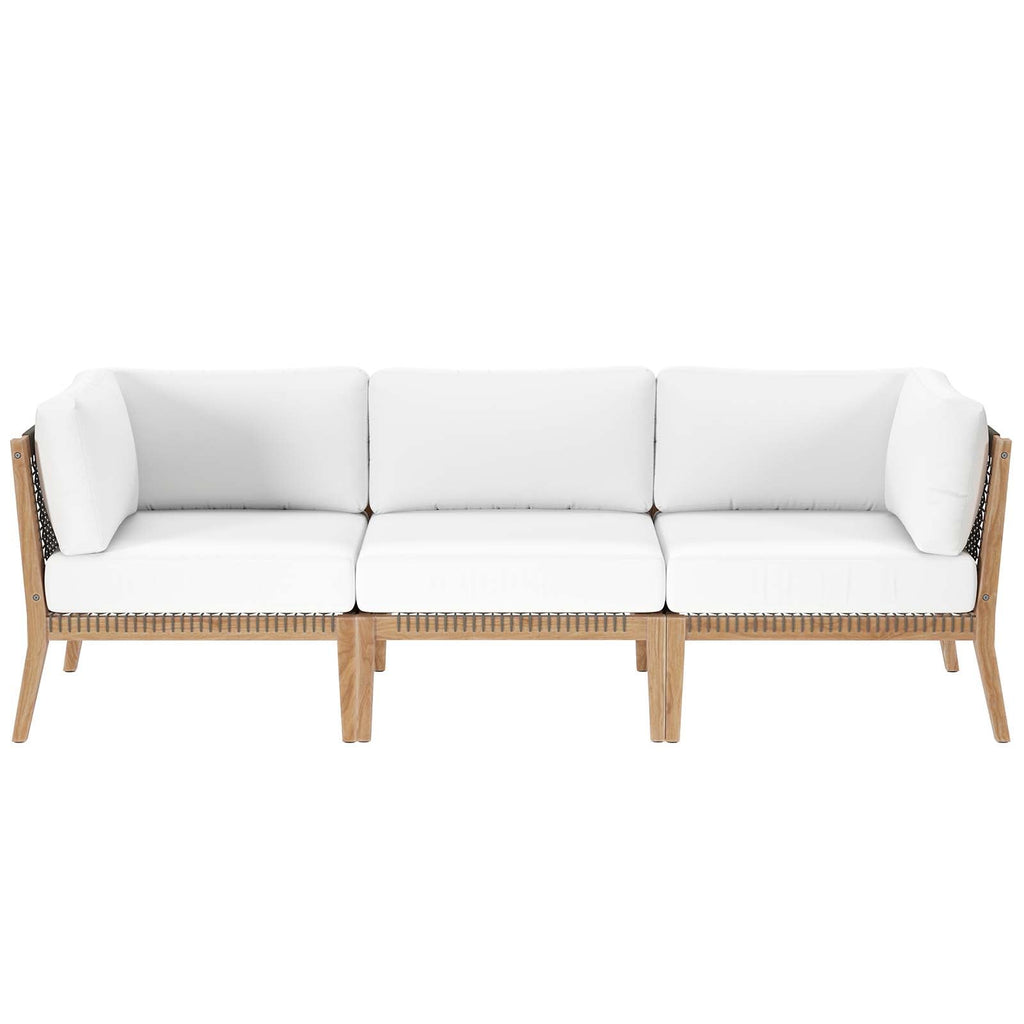 Clearwater Outdoor Patio Teak Wood Sofa by Modway