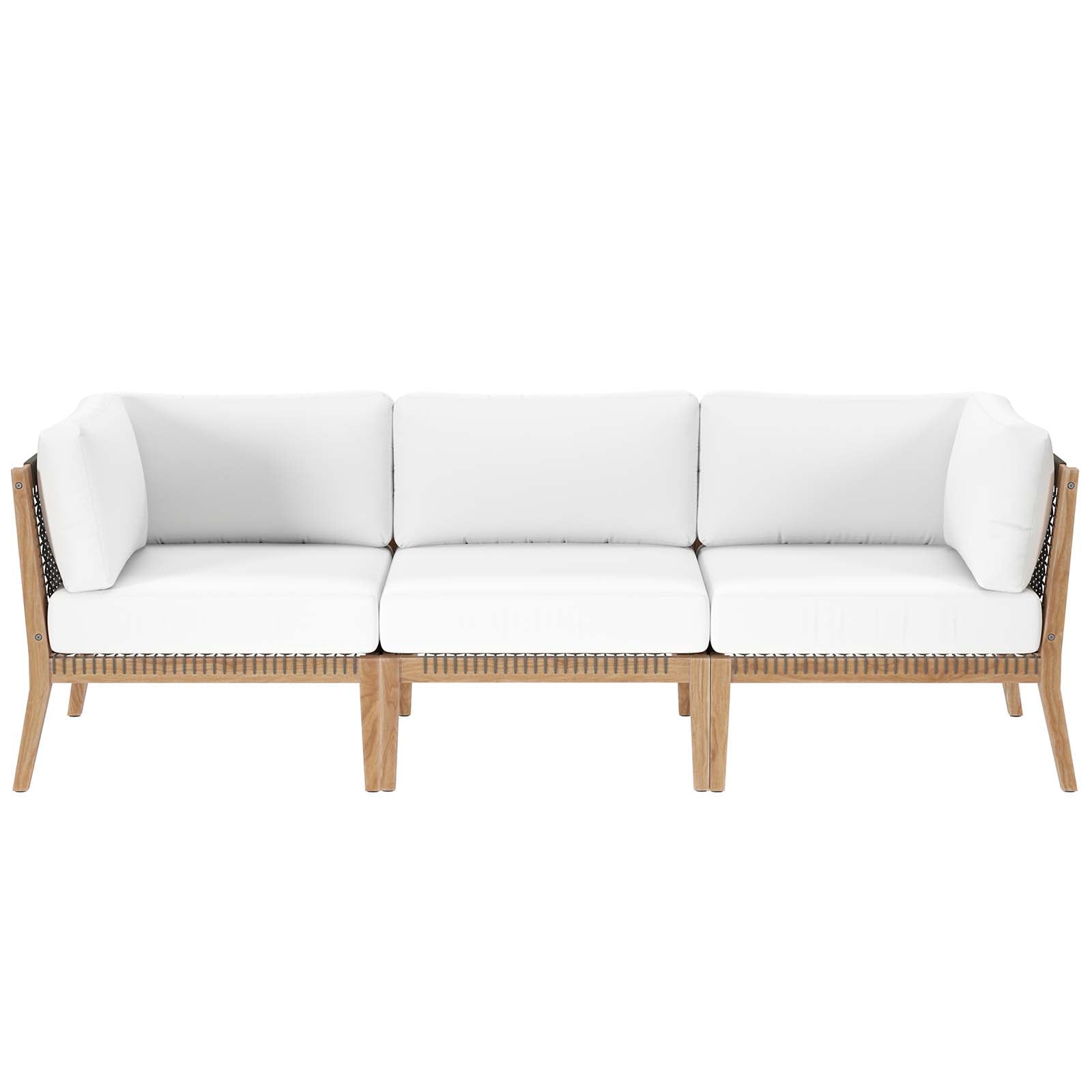 Clearwater Outdoor Patio Teak Wood Sofa by Modway