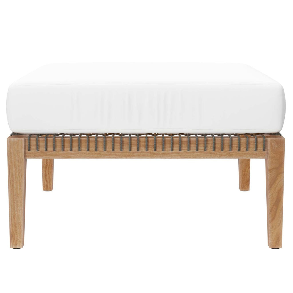 Clearwater 4-Piece Outdoor Patio Teak Wood Sectional Sofa by Modway