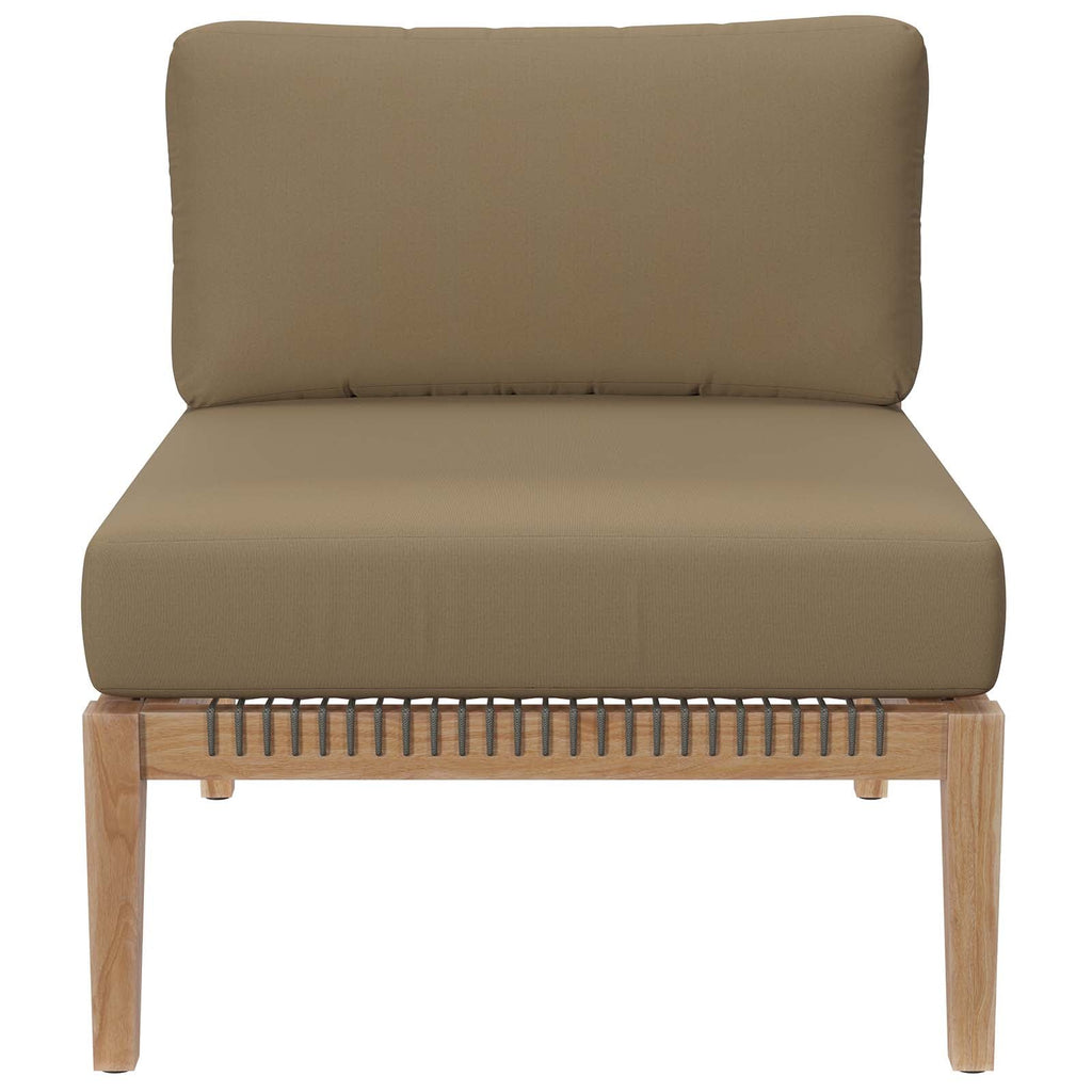 Clearwater 5-Piece Outdoor Patio Teak Wood Sectional Sofa by Modway