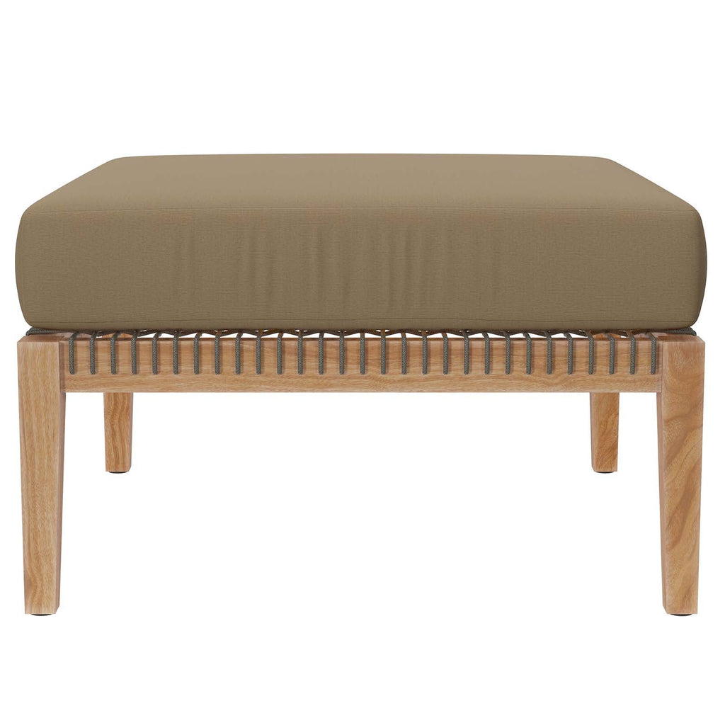 Clearwater 6-Piece Outdoor Patio Teak Wood Sectional Sofa by Modway