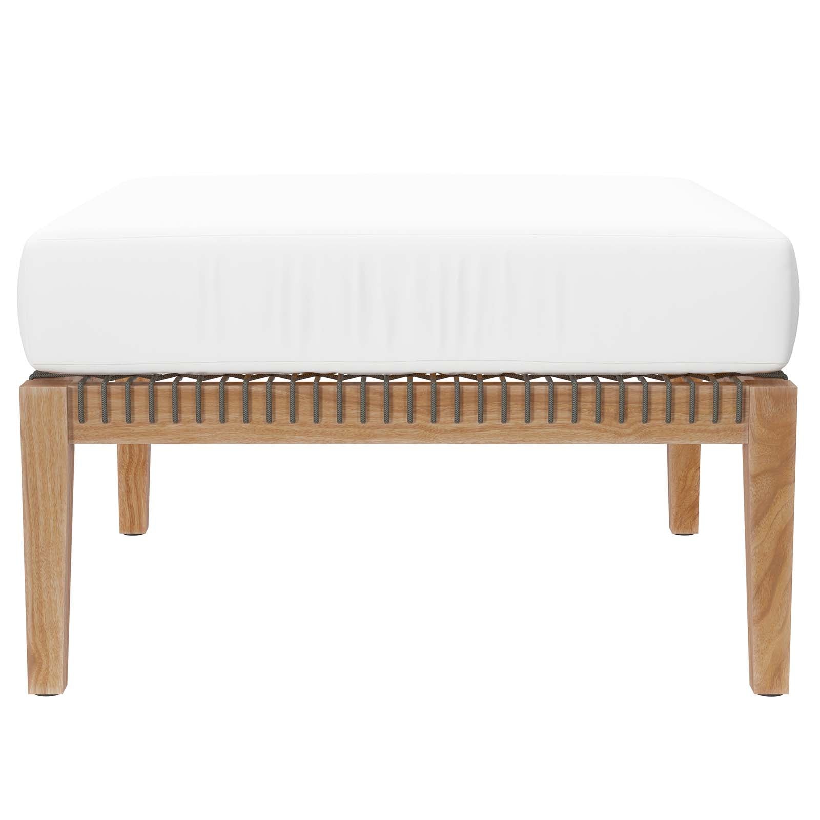 Clearwater 6-Piece Outdoor Patio Teak Wood Sectional Sofa by Modway