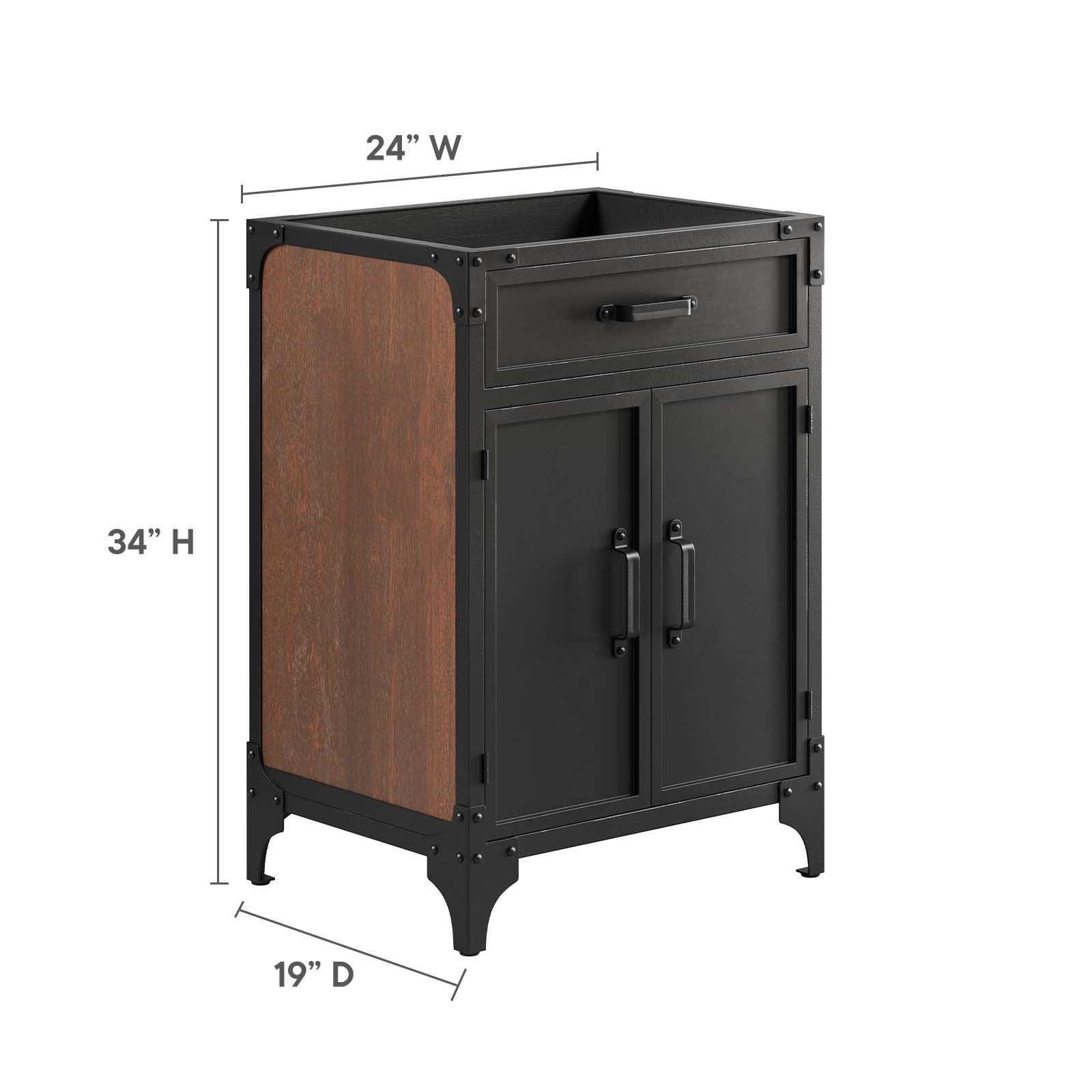 Steamforge 24" Bathroom Vanity Cabinet (Sink Basin Not Included) by Modway