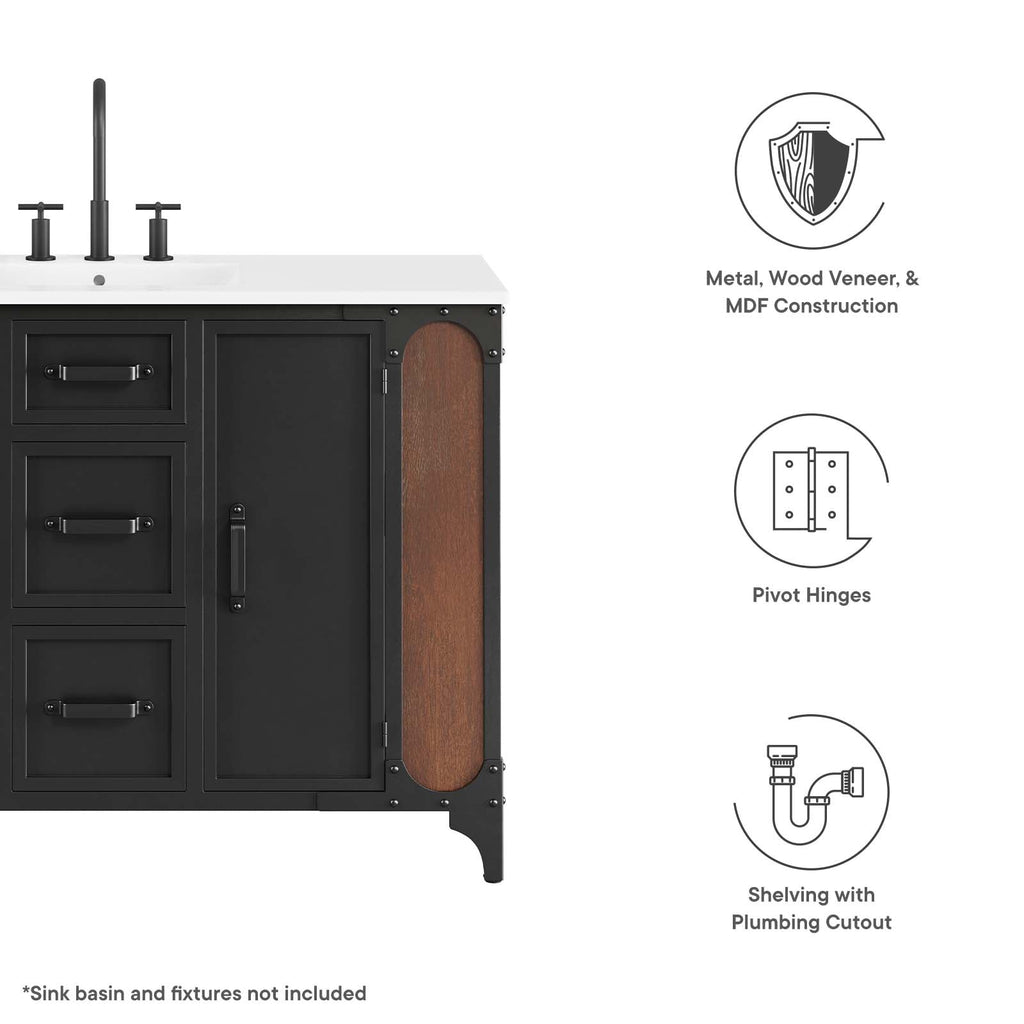 Steamforge 48" Bathroom Vanity Cabinet (Sink Basin Not Included) by Modway