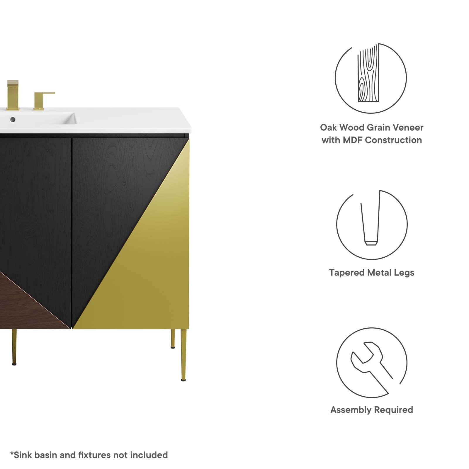 Alchemist 48" Bathroom Vanity Cabinet (Sink Basin Not Included) by Modway