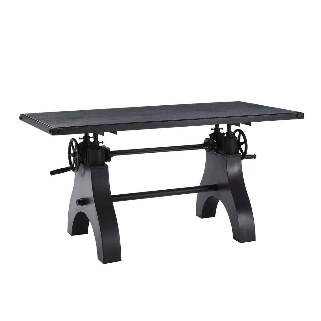 Genuine 60" Crank Adjustable Height Dining Table and Computer Desk by Modway