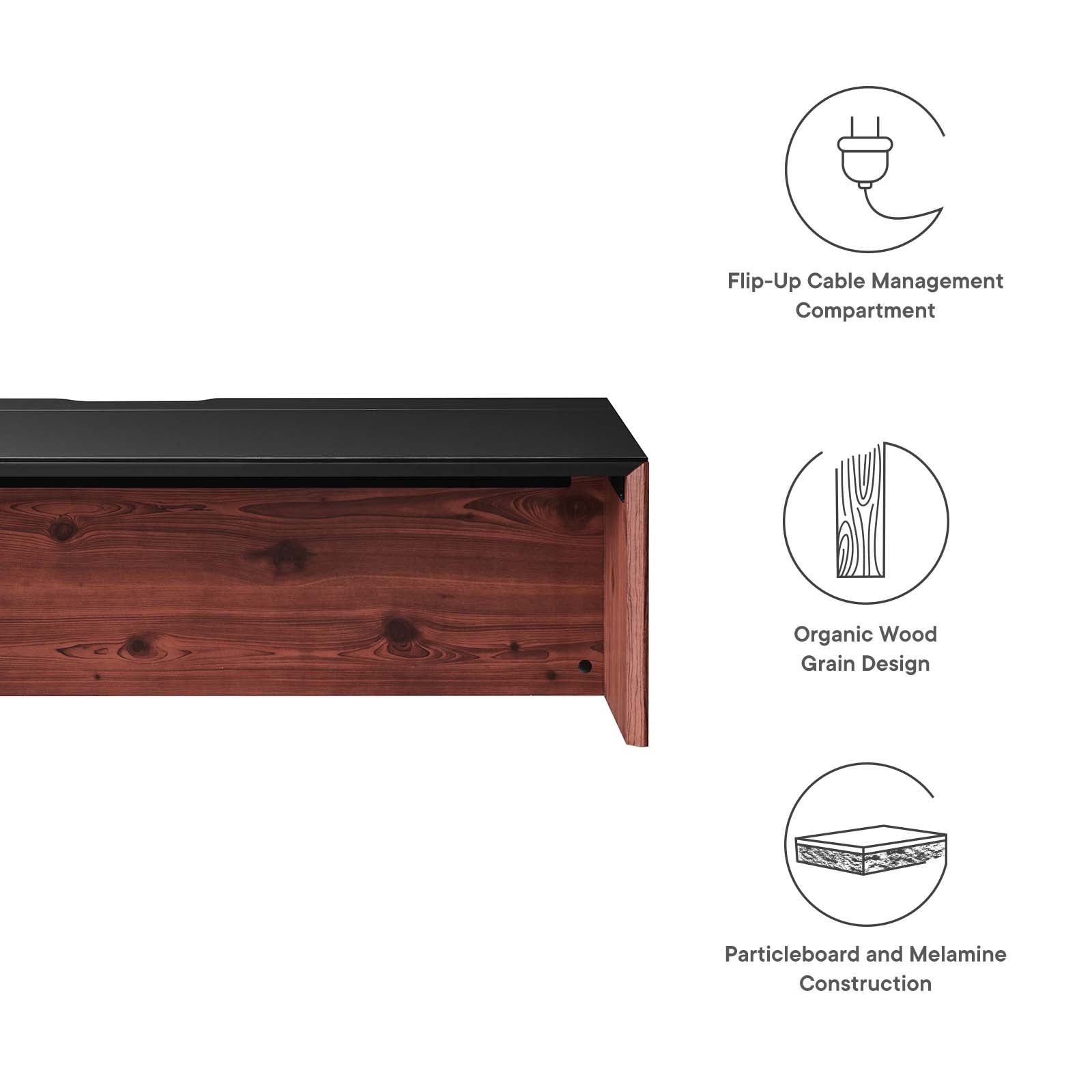 Kinetic 49" Wall-Mount Office Desk by Modway