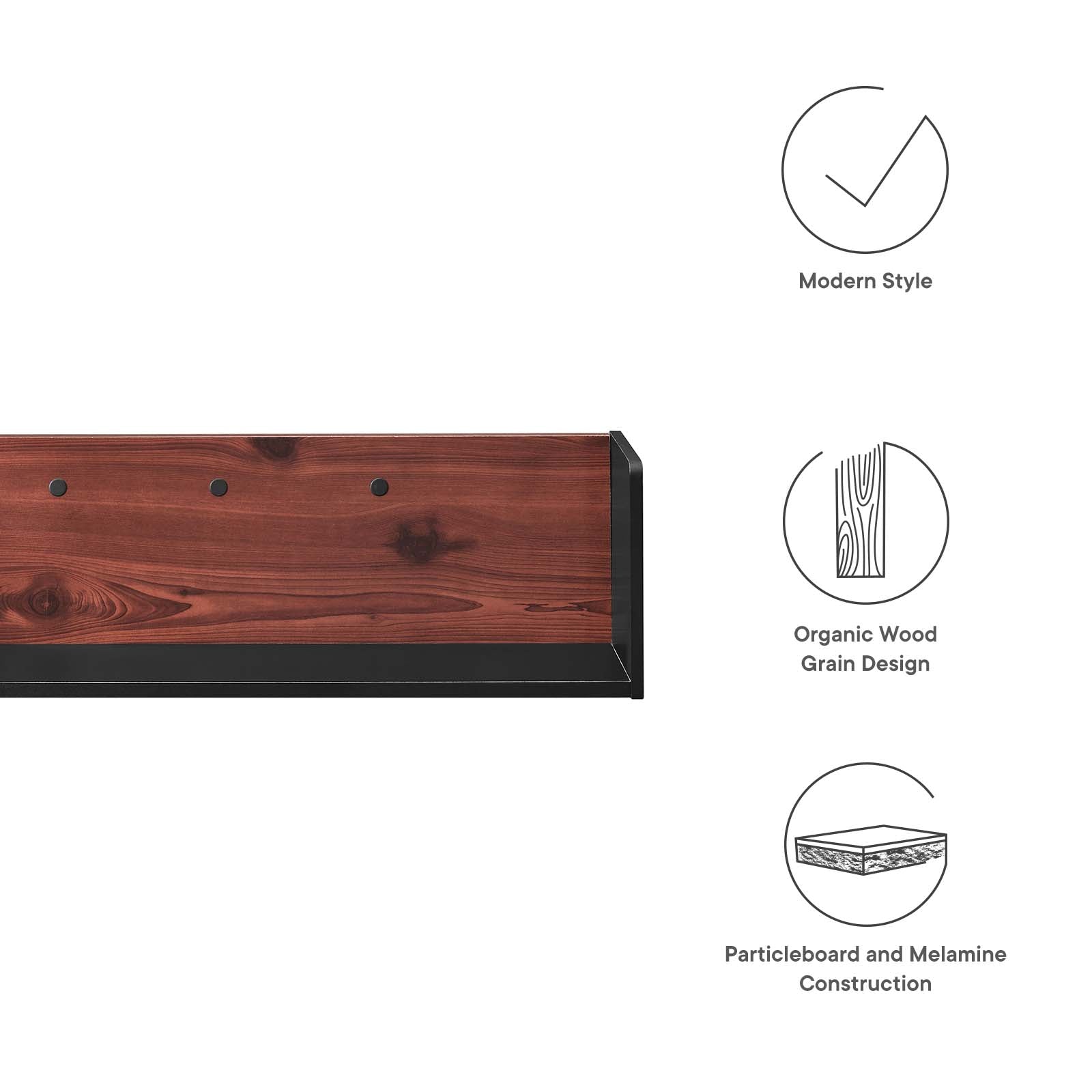 Kinetic Wall-Mount Shelf by Modway