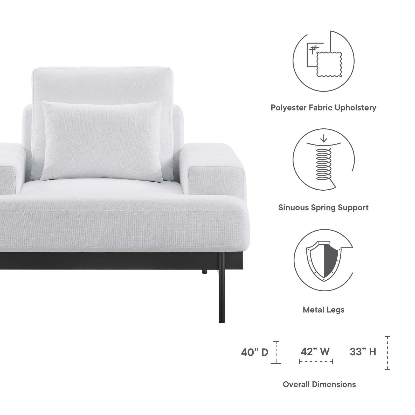 Proximity Upholstered Fabric Armchair by Modway