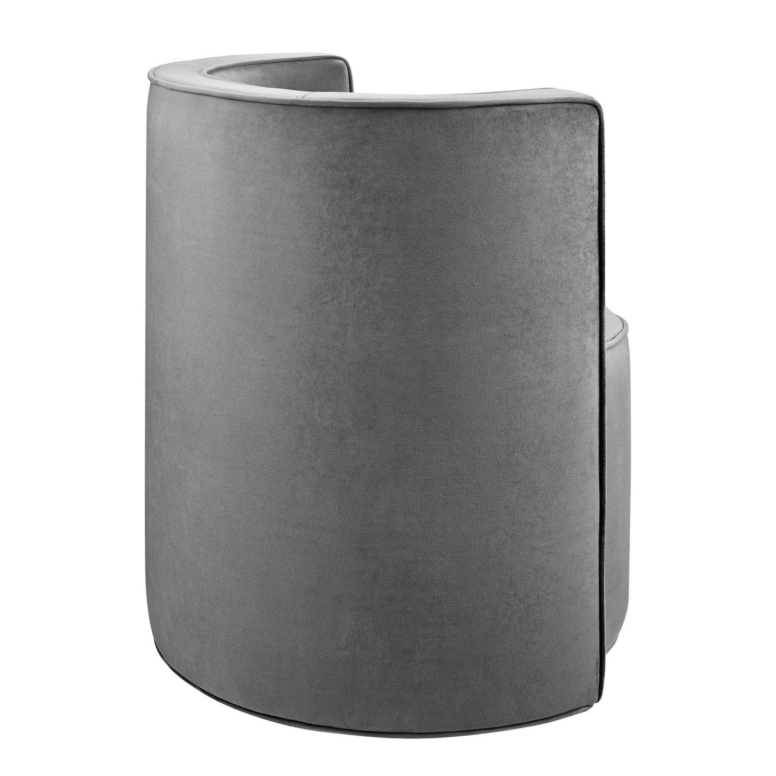 Della Performance Velvet Fabric Swivel Chair by Modway