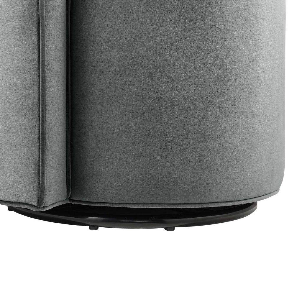 Della Performance Velvet Fabric Swivel Chair by Modway