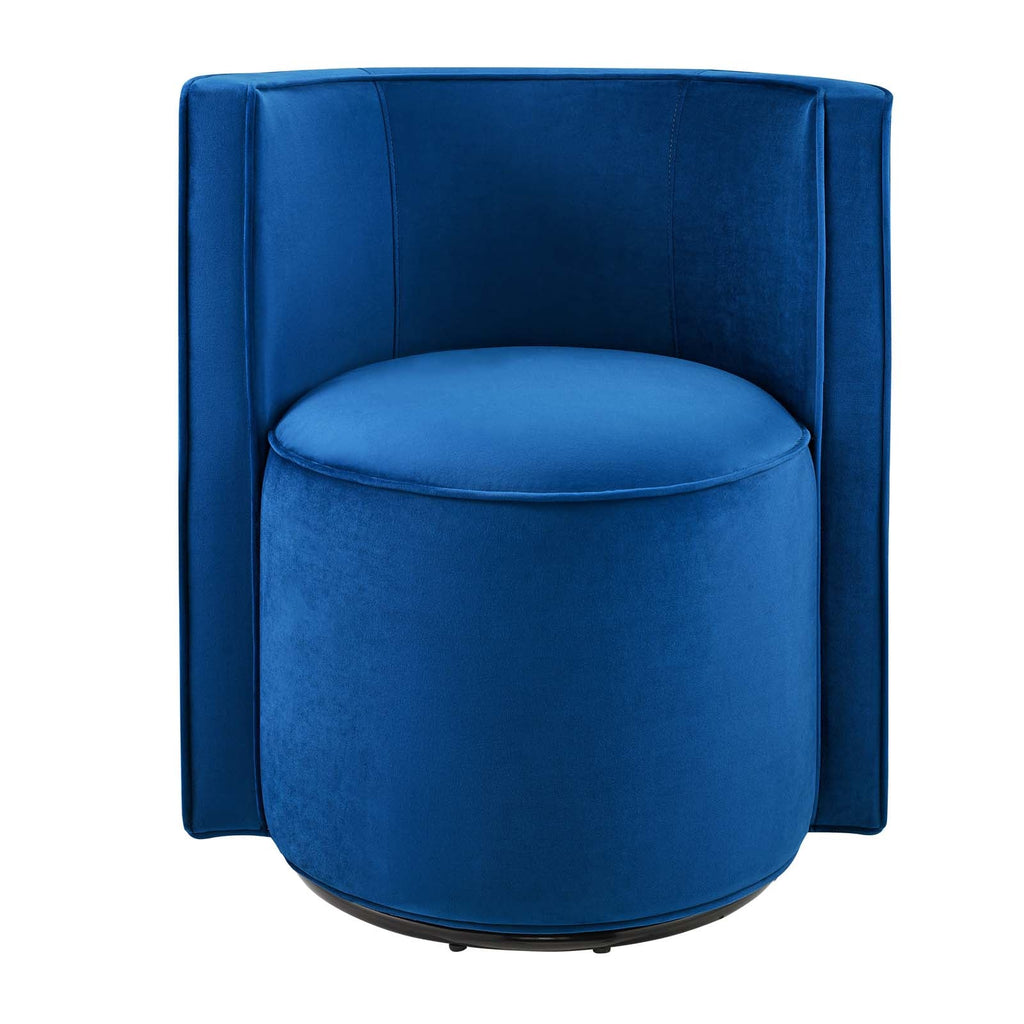 Della Performance Velvet Fabric Swivel Chair by Modway