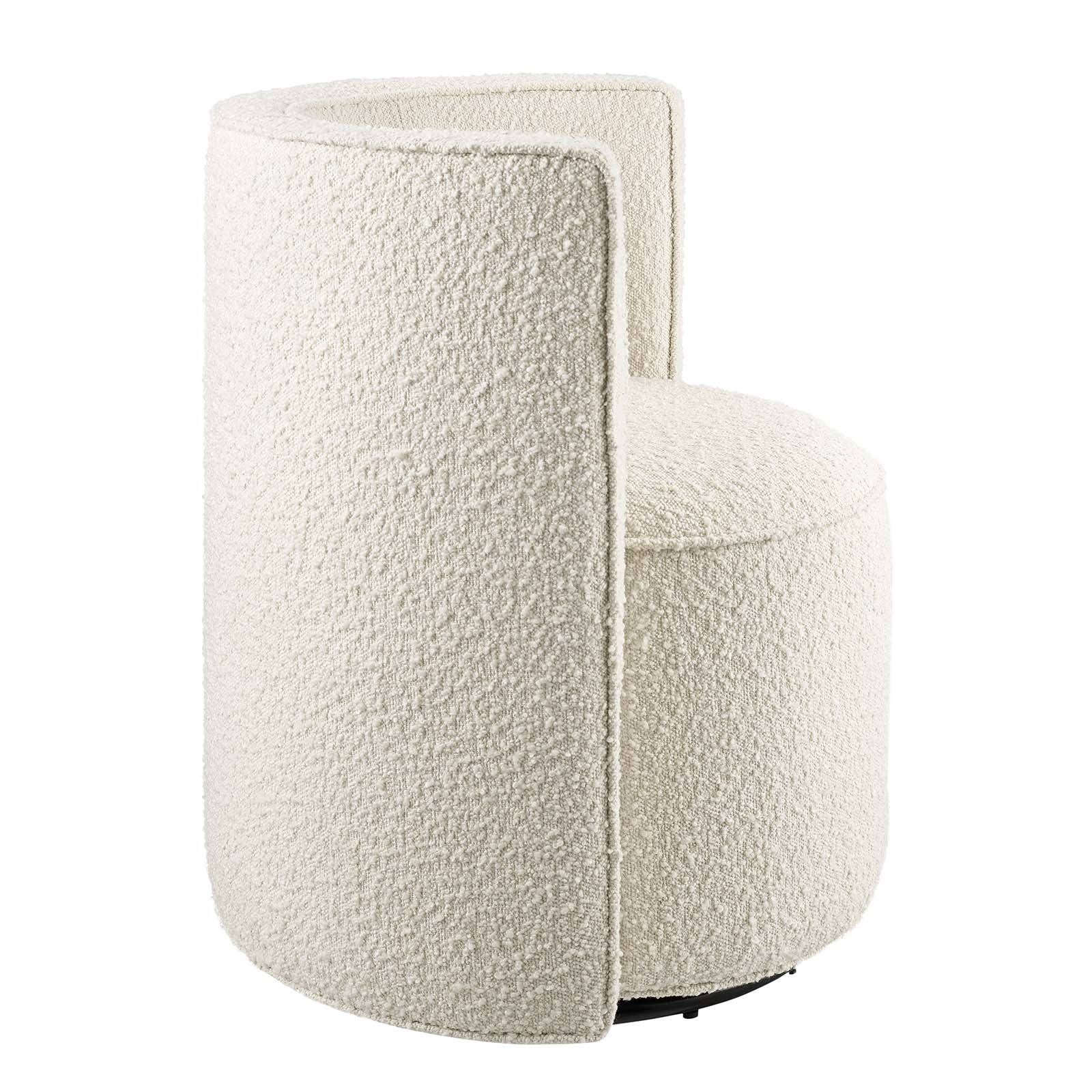 Della Boucle Fabric Swivel Chair by Modway