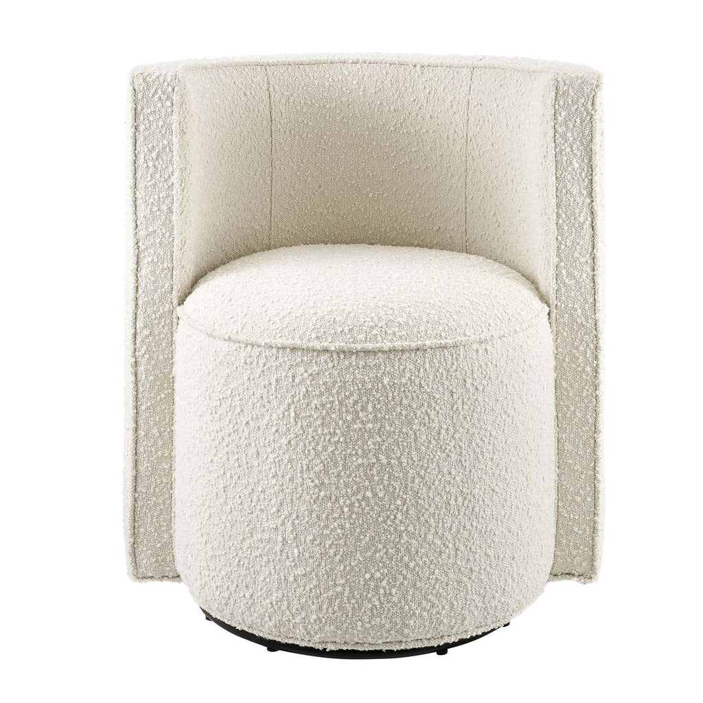 Della Boucle Fabric Swivel Chair by Modway