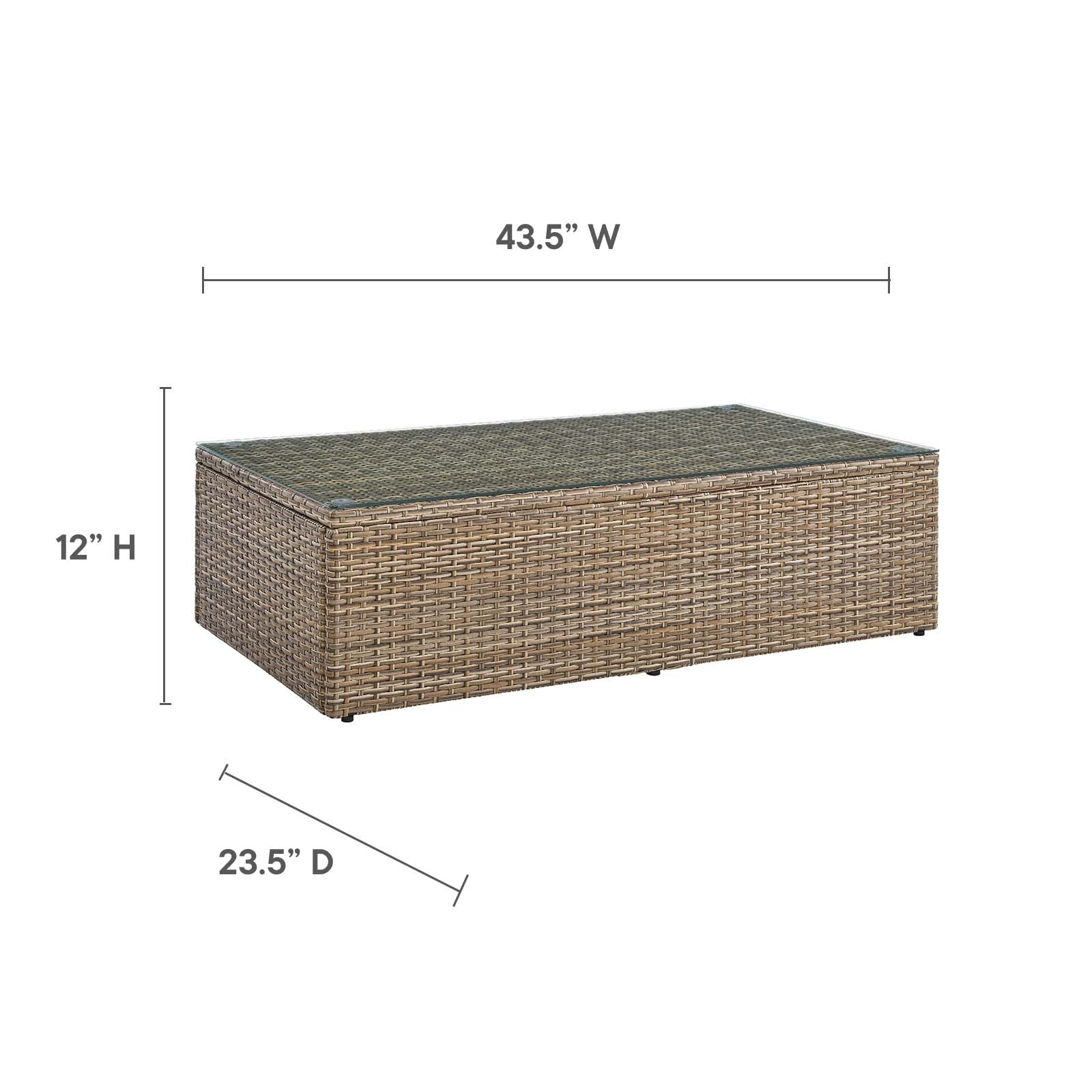 Convene Outdoor Patio Coffee Table by Modway