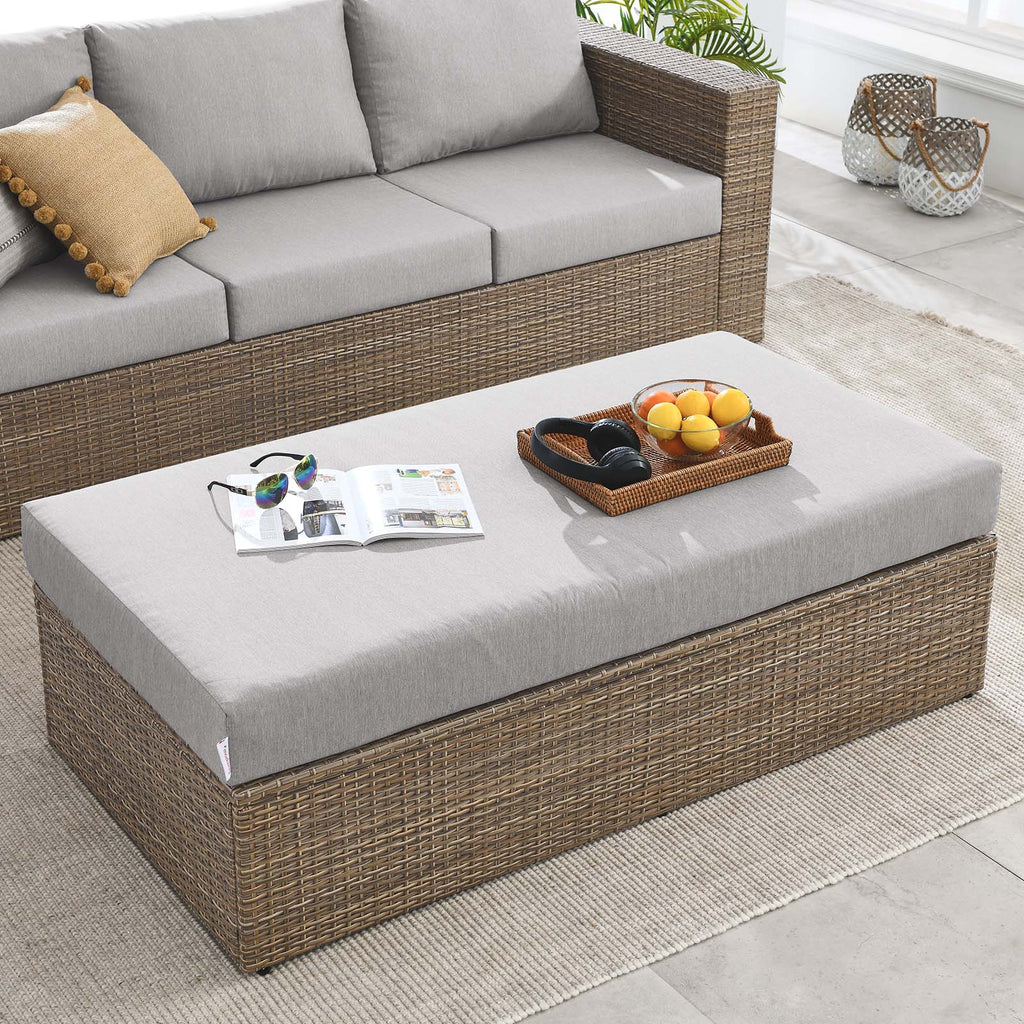 Convene Outdoor Patio Rectangle Ottoman by Modway
