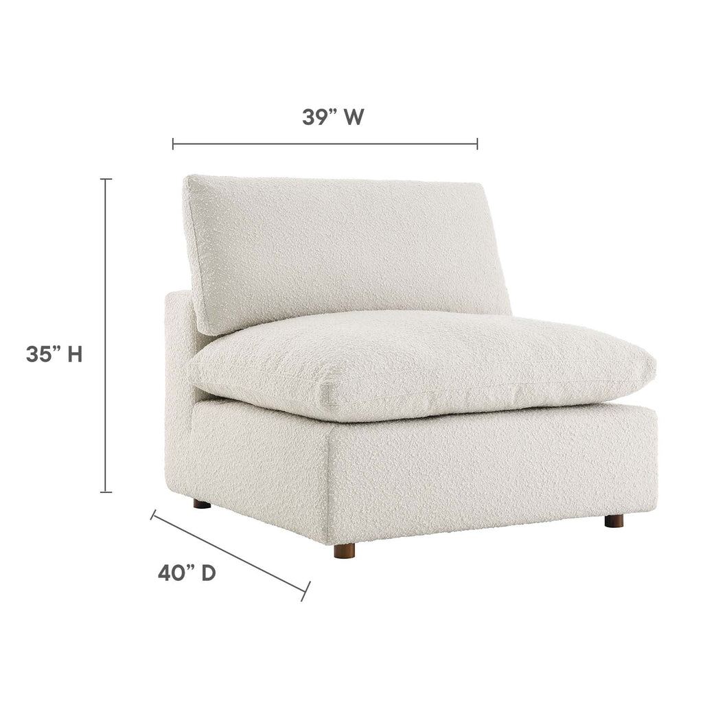 Commix Down Filled Overstuffed Boucle Fabric Armless Chair by Modway