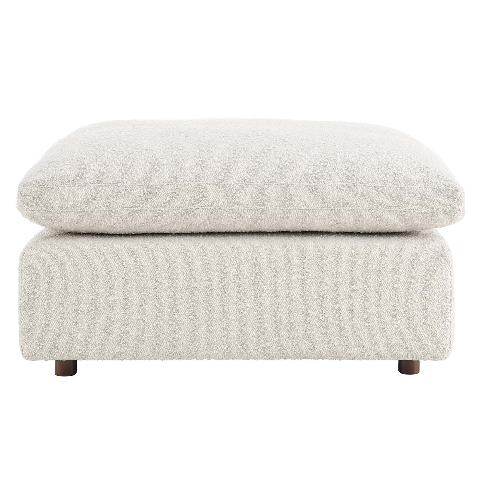 Commix Down Filled Overstuffed Boucle Fabric Ottoman by Modway