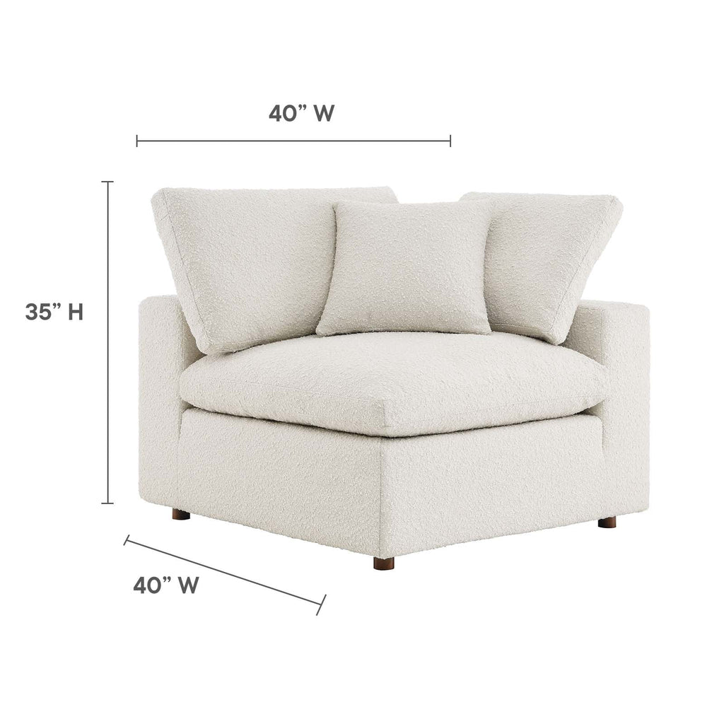 Commix Down Filled Overstuffed Boucle Fabric Corner Chair by Modway