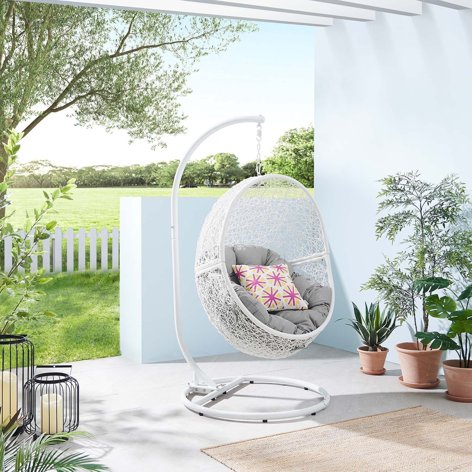 Encase Outdoor Patio Rattan Swing Chair by Modway