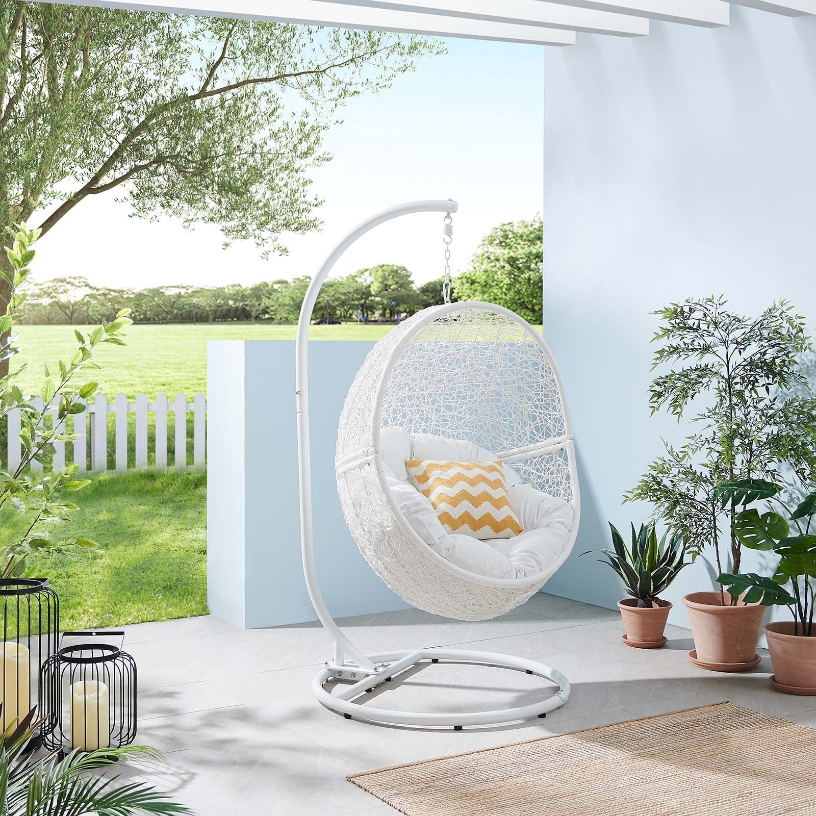 Encase Outdoor Patio Rattan Swing Chair by Modway
