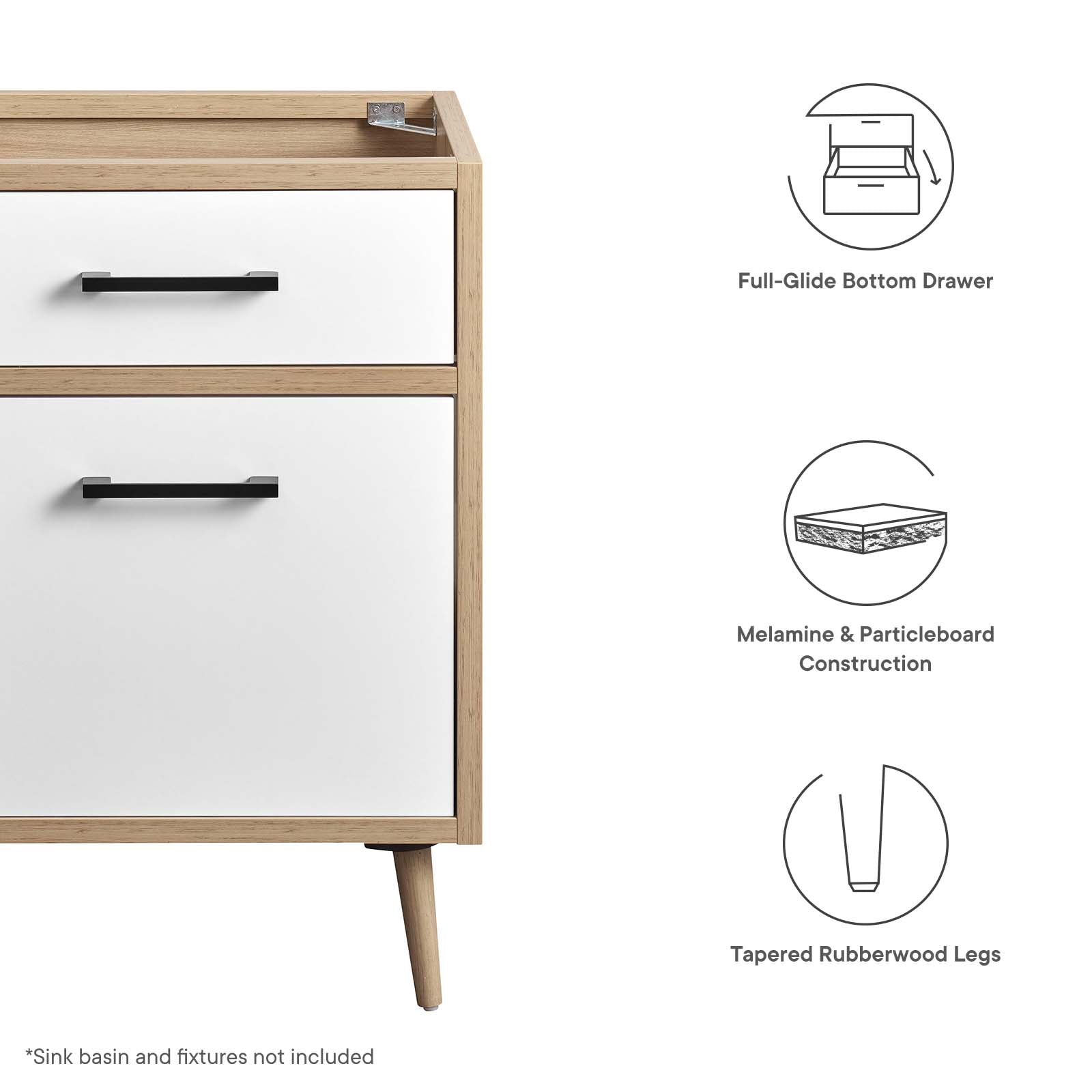 Maverick 24" Bathroom Vanity Cabinet Sink Basin Not Included by Modway