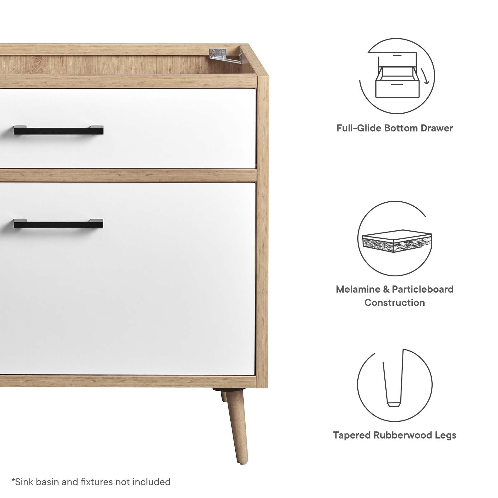 Maverick 36" Bathroom Vanity Cabinet Sink Basin Not Included by Modway