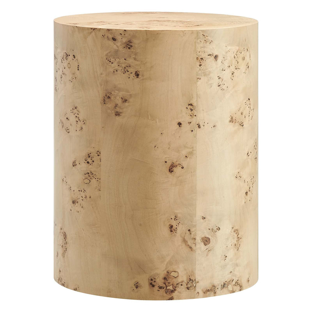 Cosmos 16" Round Burl Wood Side Table by Modway