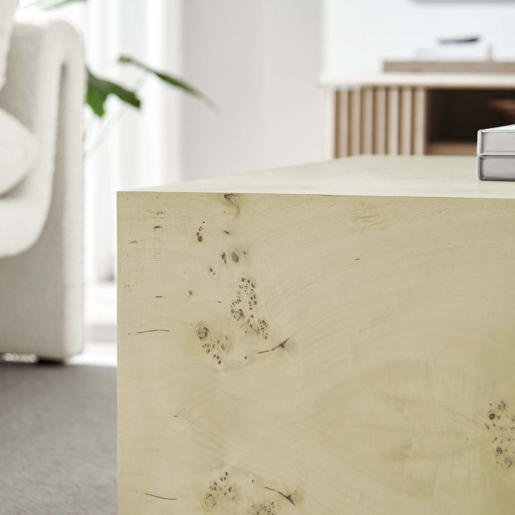 Cosmos 36" Square Burl Wood Coffee Table by Modway